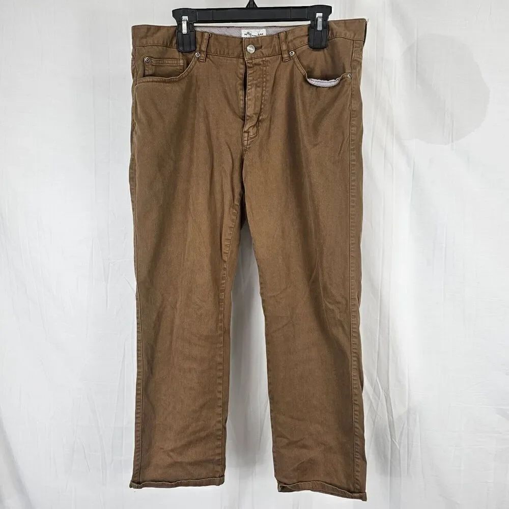 Peter Millar Mens Pants Size 36 Color Brown Khaki Dark Slacks Casual